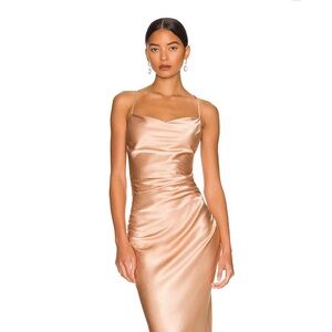 Shona Joy La Lune Lace Back Maxi Dress in Desert Rose